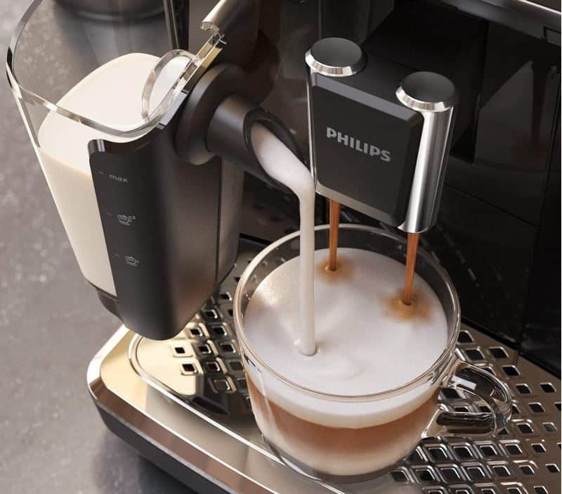 Zoom sur la cafetière Philips Lattego